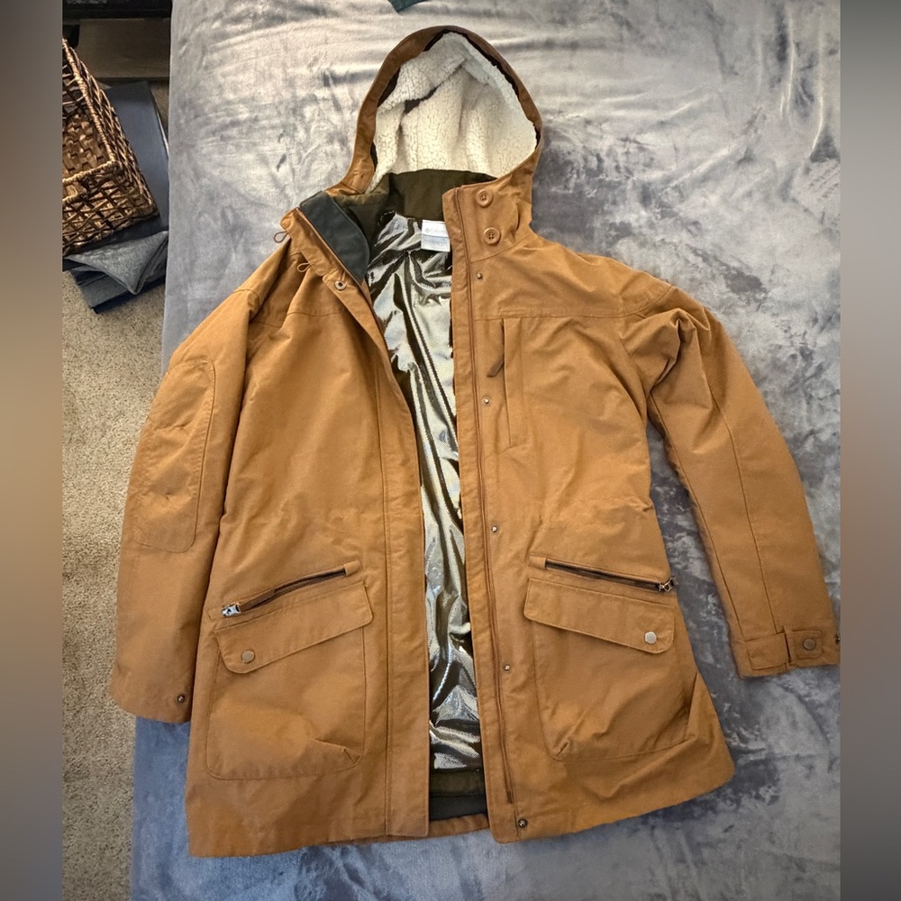 Columbia Women’s Tan Hooded Jacket 3-in-1 winter jacket